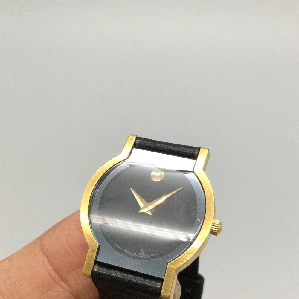 Vtg Movado 87-90-820 Womens Watch 24mm Cracked Crystal Not Running For Parts
